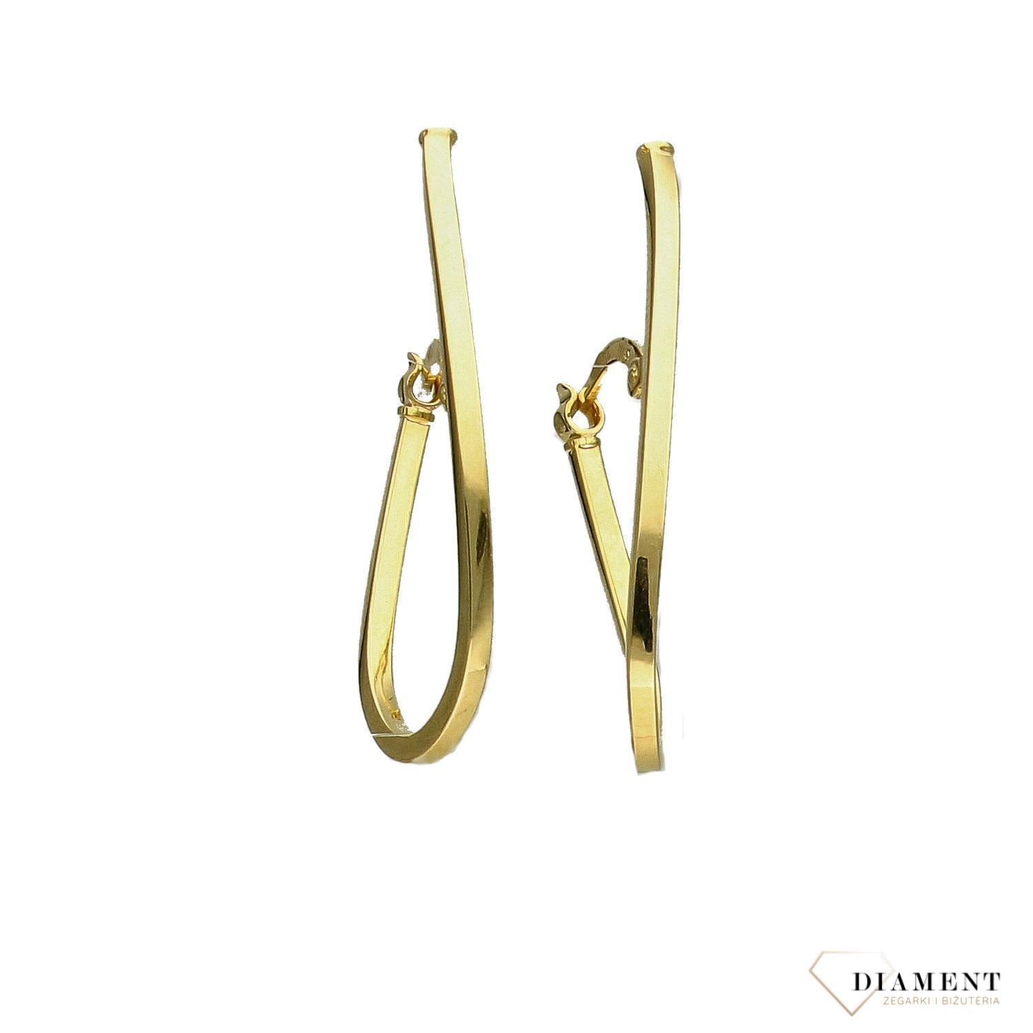 Złote kolczyki koła 585 gładkie polaris DIA-KLC-E5LBJAN06-102 OR205574.jpg